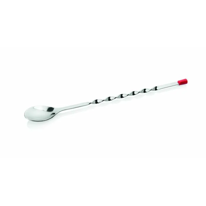 WAS Barlöffel mir roter Kappe 28,5 cm Chromnickelstahl