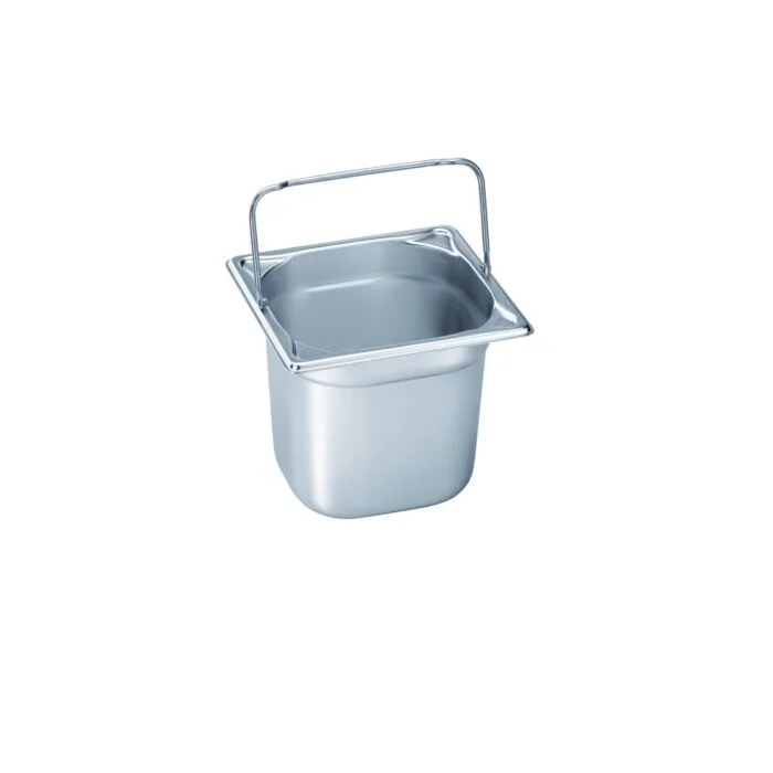 B.PRO Gastronorm-Behälter 3,0 Liter Edelstahl GN 1/6 mit Bügelgriffen-200 mm