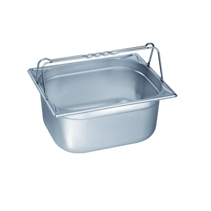 B.PRO Gastronorm-Behälter 11,7 Liter Edelstahl GN 1/2 mit Bügelgriffen-200 mm