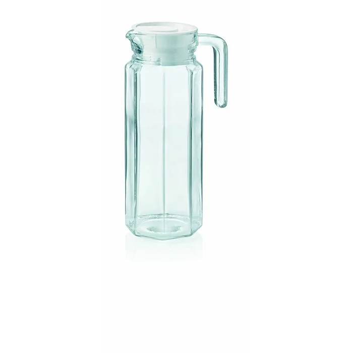 WAS Krug mit Kunststoffdeckel 0,5 Liter Ø 7,5 cm Glas