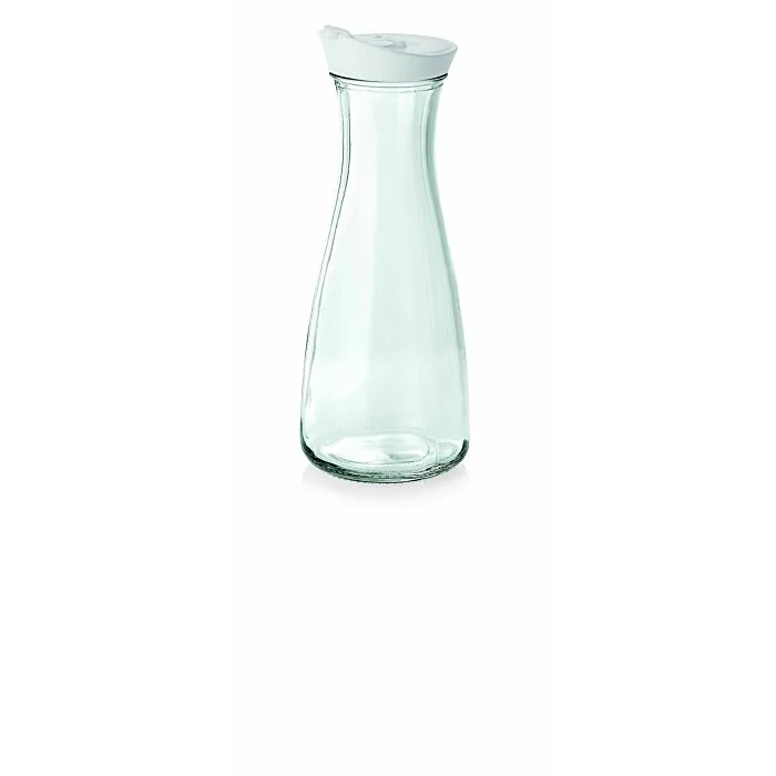 WAS Karaffe mit Deckel 1,0 Liter weiß Ø 6,7 cm Glas