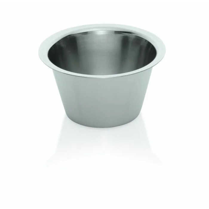 WAS 12 x Dariolform 0,2 Liter Ø 8,8 cm Chromnickelstahl