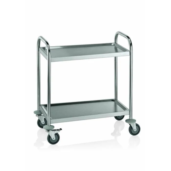 WAS Servierwagen mit 2 Borden 70,5 x 41 x 84 cm Edelstahl