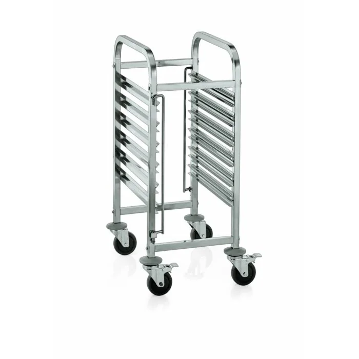 WAS GN Regalwagen 1/1 für 6 Behälter/12 Tabletts Chromnickelstahl