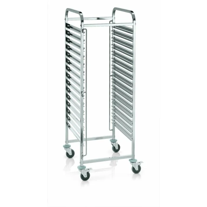 WAS GN Regalwagen 2/1 für 15 Behälter/30 Tabletts Chromnickelstahl