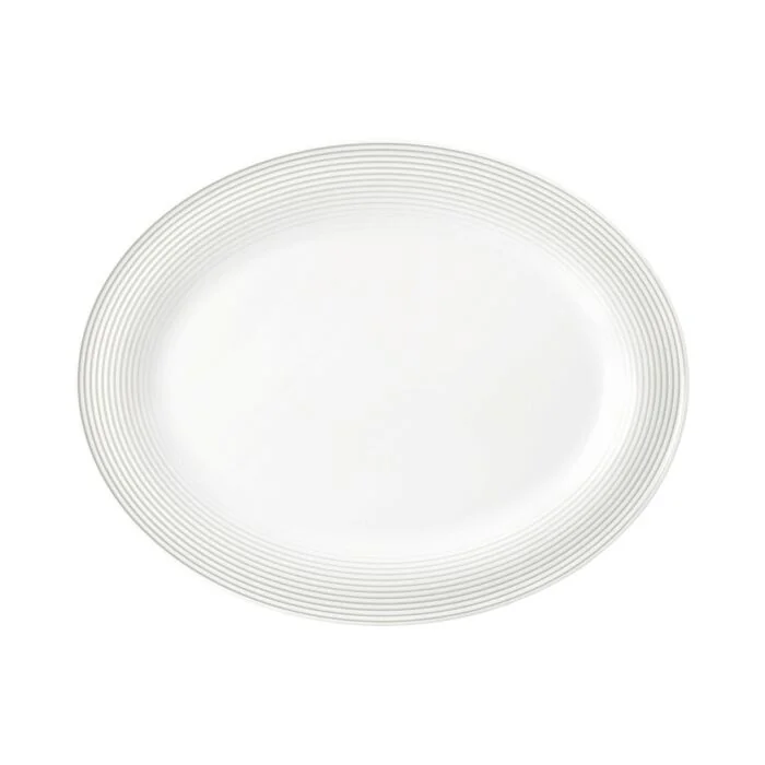 Seltmann Weiden BLUES Platte oval 35 cm, perlgrau