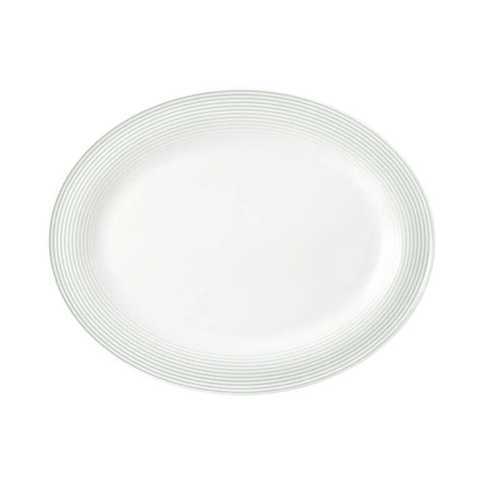 Seltmann Weiden BLUES Platte oval 35 cm, salbeigrün