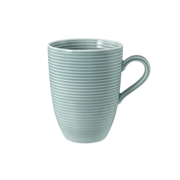 Seltmann Weiden BEAT Color Glaze Becher mit Henkel 0,35 l mit Relief , arktisblau