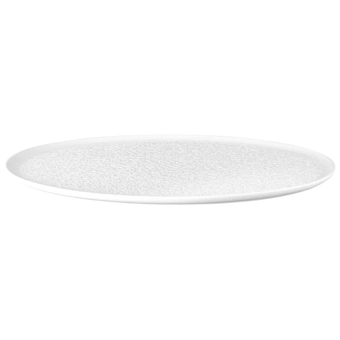 Seltmann Weiden NORI Platte rund 37,5 cm Vollrelief, Bisquit weiß