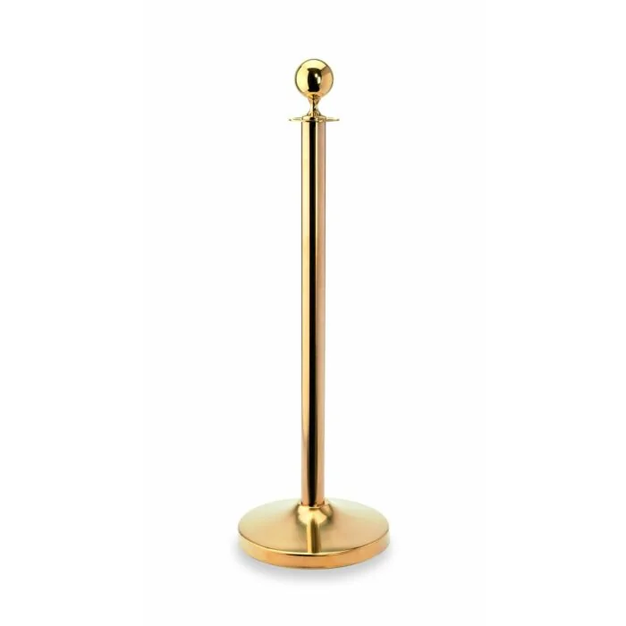 WAS 2 Abgrenzungspfosten Classic Kugel goldfarben Edelstahl