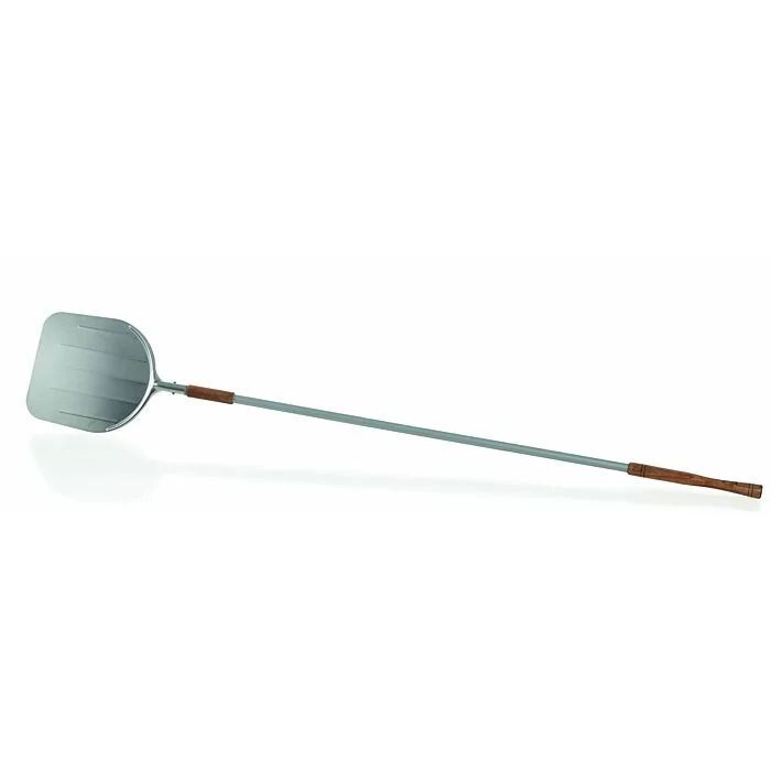 WAS Pizzaschaufel 200 cm Schaufel 33 x 31,5 cm beweglicher Holzgriff Aluminium/Holz