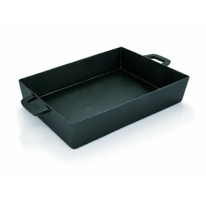 WAS Bräter mit 2 angegossenen Seitengriffen 49,5 x 28 x 7,5 cm Gusseisen