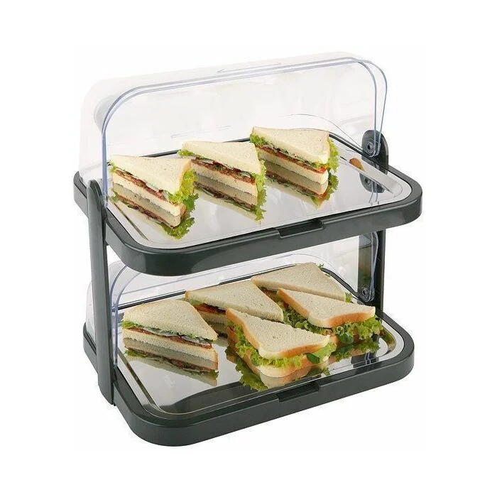 APS Buffet-Vitrine DOPPELDECKER schwarz