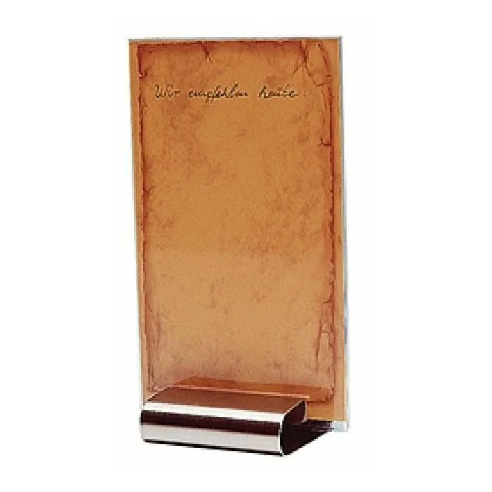 APS Tischkartenhalter Edelstahl mattiert 8x7x2 cm