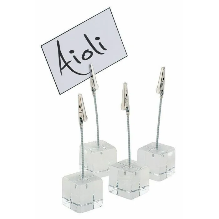 APS Kartenhalter Acryl 4er Set