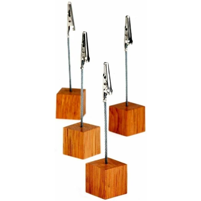 APS Kartenhalter Holz 4er Set