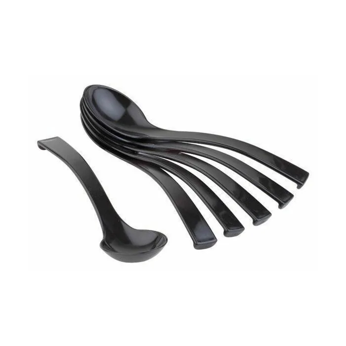 APS Feinkostlöffel schwarz 6er Set