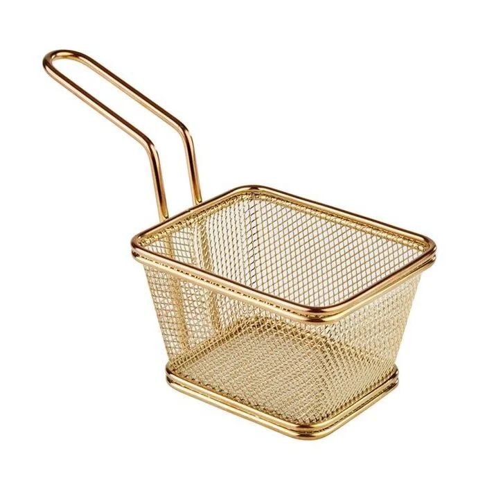 APS SNACKHOLDER Servier-Frittierkorb , Gold-Look