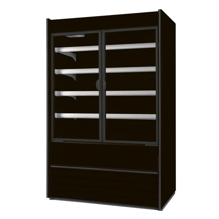 NordCap Wandkühlregal ALASKA 100 SLIM ENERGY DR BLACK