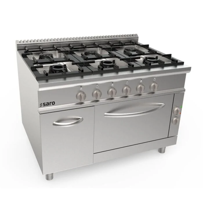 SARO Gasherd + Elektroofen 6 Brenner Modell LQ / CUG6NE