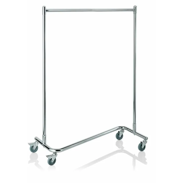 WAS Garderobenwagen Z-Form 120 x 54,5 x 172,5 cm Chromnickelstahl