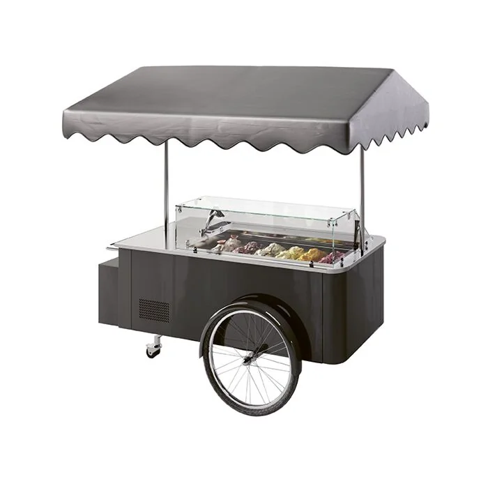 NordCap Speiseeiswagen CARRETTINO CARAPINE SCHWARZ