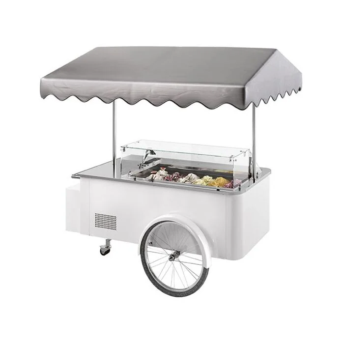 NordCap Speiseeiswagen CARRETTINO WEISS