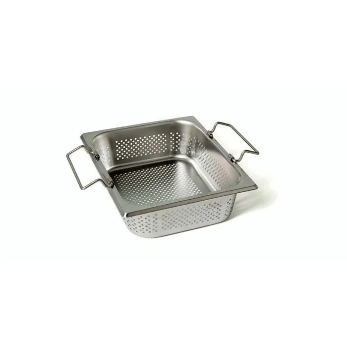 Rieber GastroNorm-Behälter GN 1/2 - 90 mm gelocht mit Stapelklappgriff