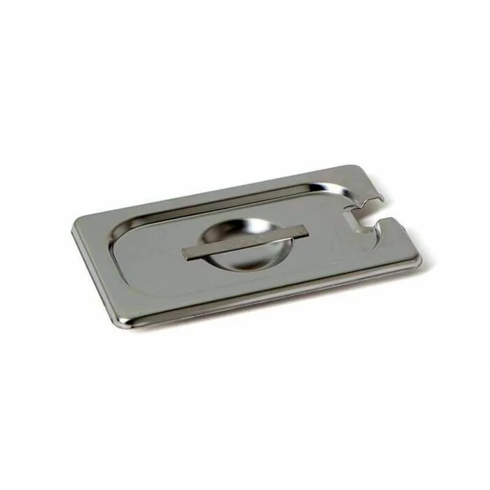Rieber GastroNorm-Behälter GN 1/9 Flachdeckel mit Löffel Ausschnitt