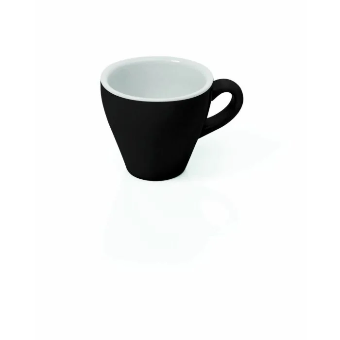 WAS 6 Stk. Espresso Obertasse Italia Black 0,09 Liter Porzellan