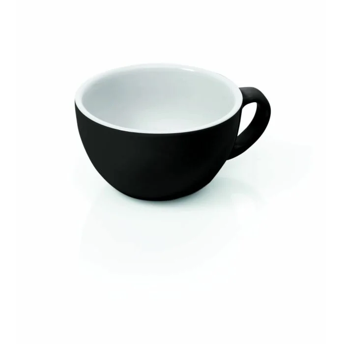 WAS 6 Stk. Cappuccino Obertasse Italia Black 0,2 Liter Porzellan