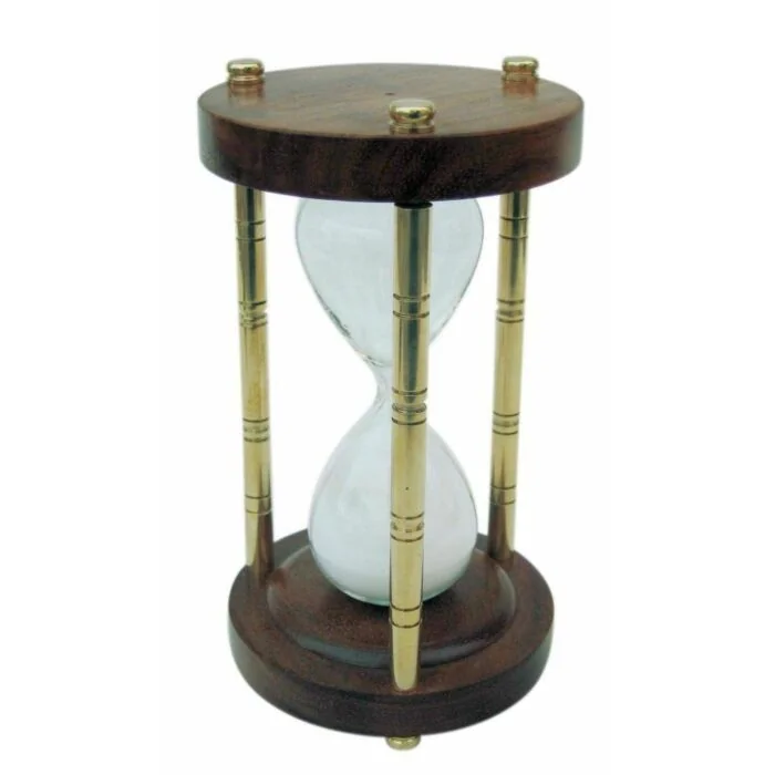 Sea Club Sanduhr Höhe 15 cm Messing/Holz