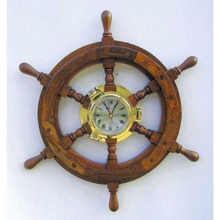 Sea Club Bullaugenuhr im Steuerrad  45 cm