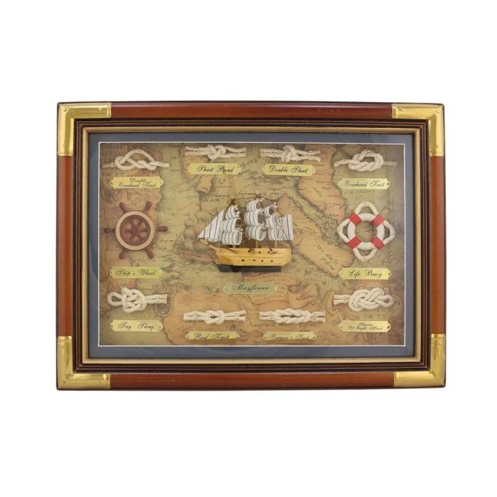 SeaClub Knotentafel hinter Glas in Englisch