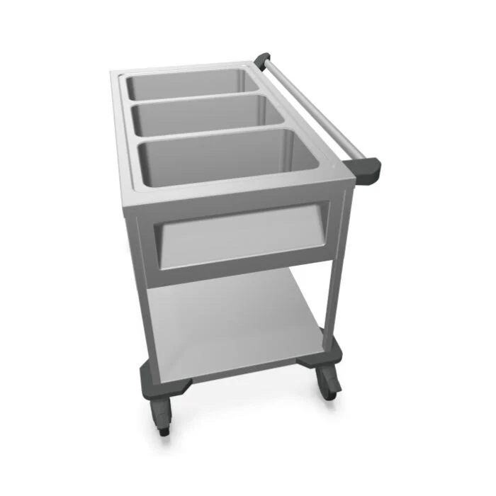 B.PRO Speisenausgabewagen SAW-L 3 Beheizt Offen für Anfahrwand