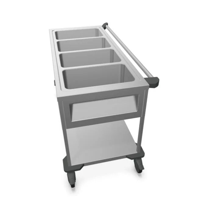 B.PRO Speisenausgabewagen SAW-L 4 Beheizt Offen für Anfahrwand