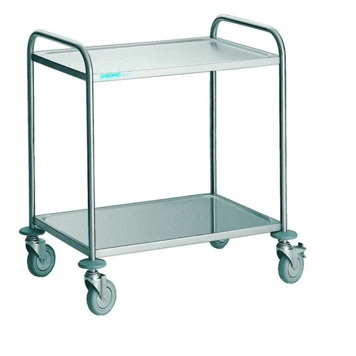 CHROMOnorm Servierwagen mit 2 Borden T: 600 mm