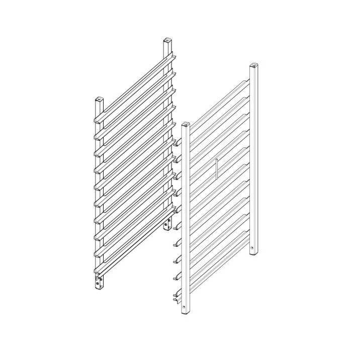 RATIONAL Einhängegestell Typ 10-1/1, 10x1/1GN, 68 mm Schienenabstand, Marine-Ausführung (USPHS)