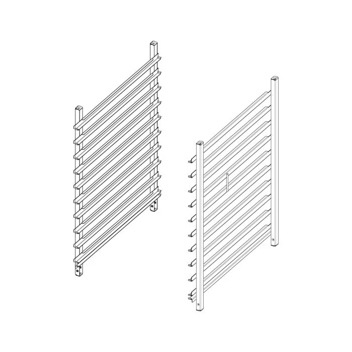 RATIONAL Einhängegestell Typ 10-2/1, 10x2/1GN, 68 mm Schienenabstand, Marine-Ausführung (USPHS)
