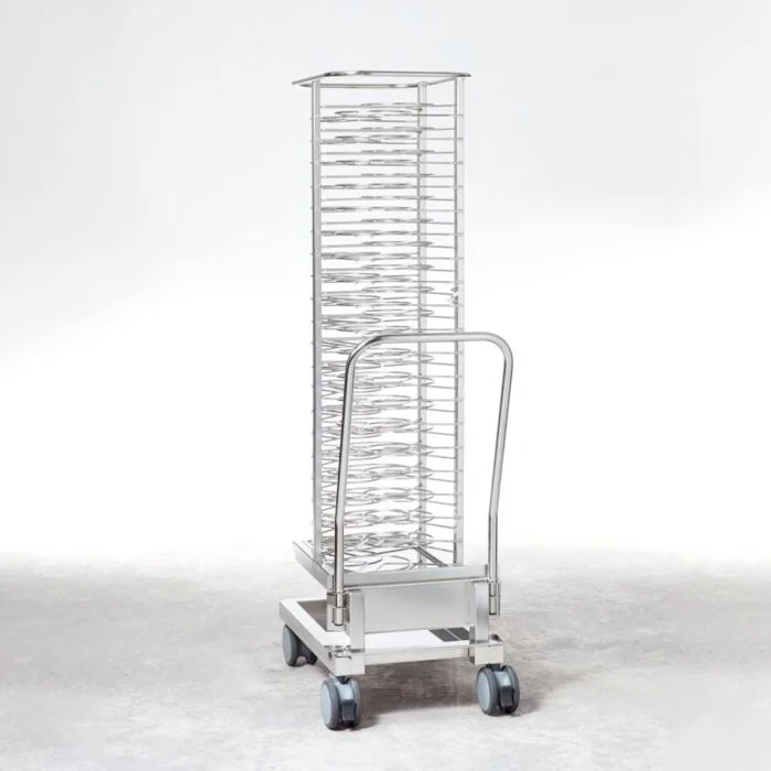 RATIONAL Tellerhordengestellwagen für Typ 20-1/1, für 60 Teller bis 31 cm Ø 