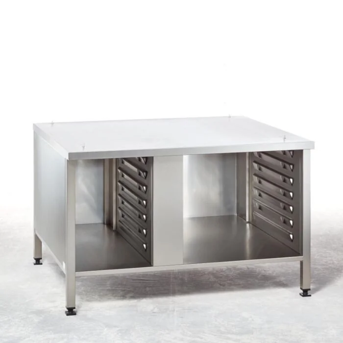 RATIONAL Untergestell UG III für Typ 6-2/1, 10-2/1, 14 Paar Auflageschienen, Seitenwände, Rückwand und Decke, Höhe 699 mm, mit Fixierung (MarineLine), Musterbild