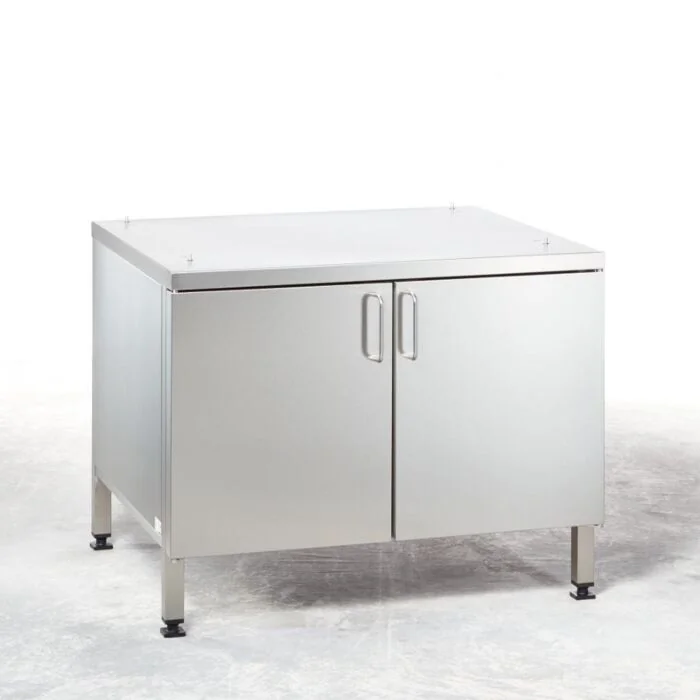 RATIONAL Untergestell UG IV für Typ 6-1/1, 10-1/1, 14 Paar Auflageschienen, Flügeltüren, allseitig geschlossen, Höhe 699 mm, mit Fixierung (MarineLine), Musterbild