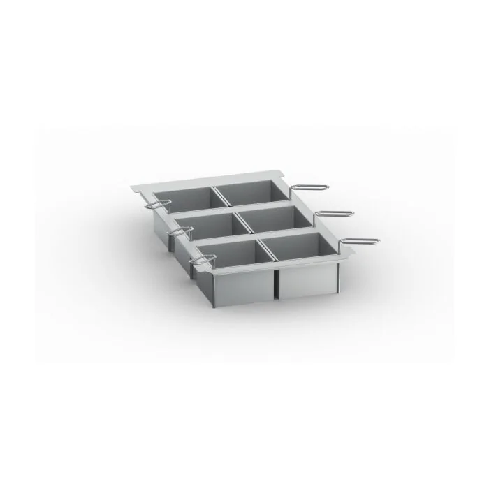 Rational iVario 6 Portionskörbe ungelocht mit Deckel und Rahmen für Typ 2-S