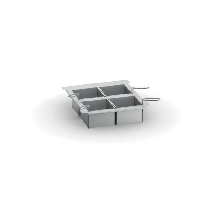 Rational iVario Portionskörbe ungelocht mit Deckel und Rahmen für Typ 2-XS
