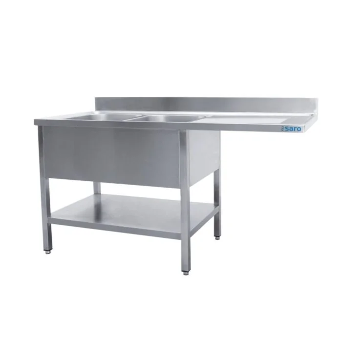 SARO Spülcenter mit 2 Becken, links - 600 mm Tiefe, 1600 mm