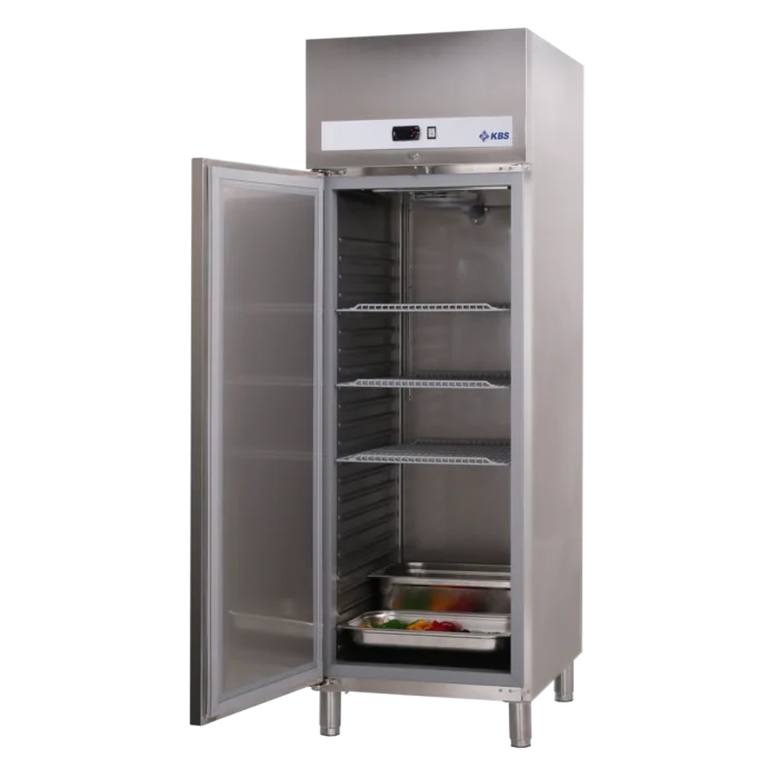 KBS Edelstahl-Gewerbe-Kühlschrank Ready KU 707 Türanschlag links