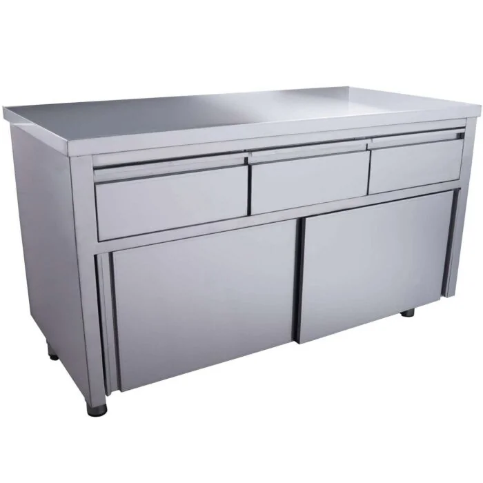 SARO Schiebetürenschrank mit 3 Schubladen, 1600x700mm