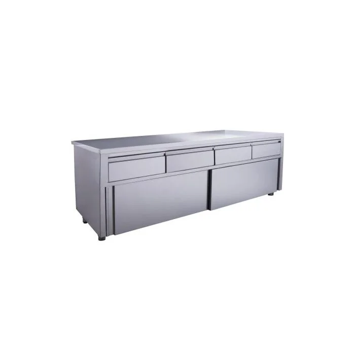 SARO Schiebetürenschrank mit 4 Schubladen, 1800x700mm