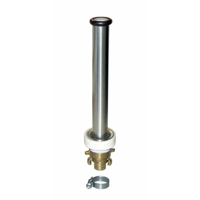 Hagola - Standrohrventil 1 1/4 "mit Standrohr Edelstahl poliert mit Schlauchtülle 1" Zubehör