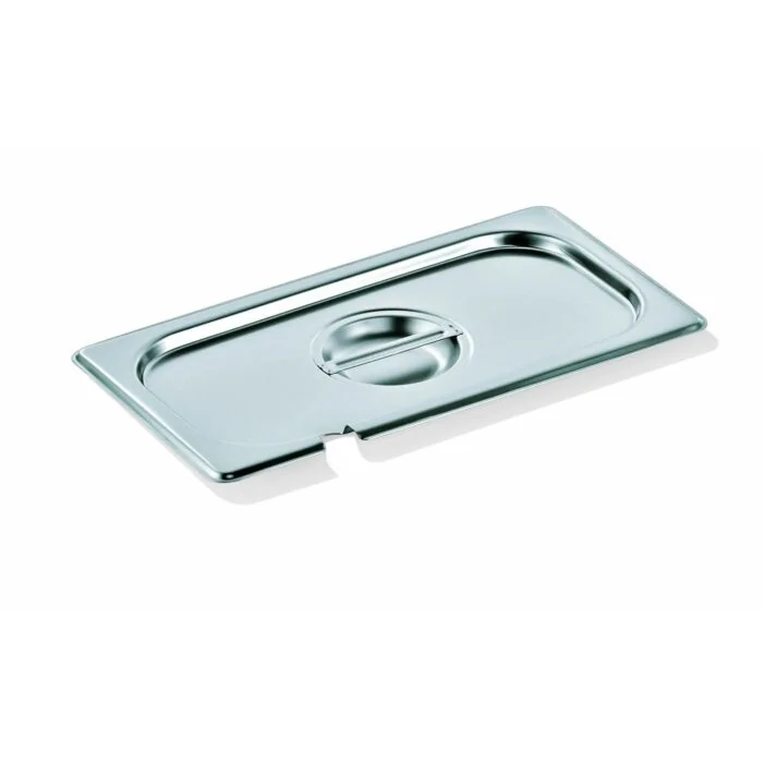 WAS GN 90 Deckel 1/3 mit Löffelaussparung Chromnickelstahl 
